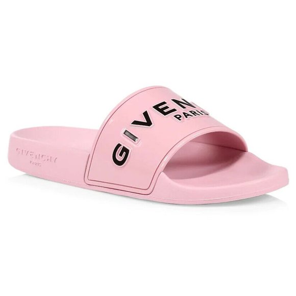 Givenchy Logo Pool Slides Bubble Gum Size 36 - Picture 1 of 6